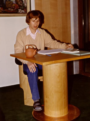 Georg Bydlinski bei einer Lyrik-Lesing 1978